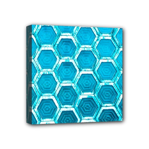 Hexagon Windows Mini Canvas 4  X 4  (stretched) by essentialimage