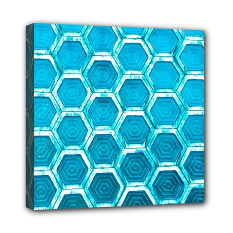 Hexagon Windows Mini Canvas 8  X 8  (stretched) by essentialimage