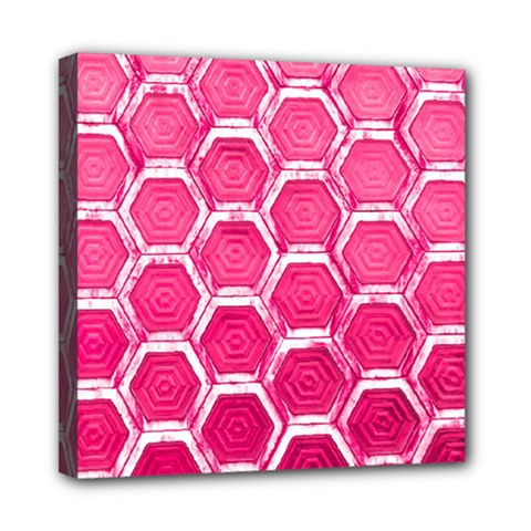 Hexagon Windows Mini Canvas 8  X 8  (stretched) by essentialimage