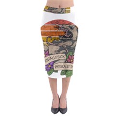 Possum - Mentally Sick Physically Thick Midi Pencil Skirt by Valentinaart