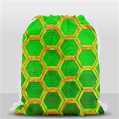 Hexagon Windows Drawstring Bag (small) by essentialimage