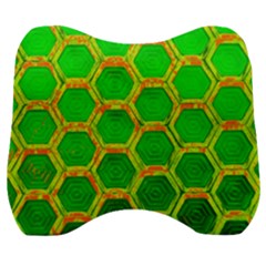 Hexagon Windows Velour Head Support Cushion by essentialimage