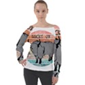 Chinese New Year ¨C Year of the Ox Off Shoulder Long Sleeve Velour Top View1