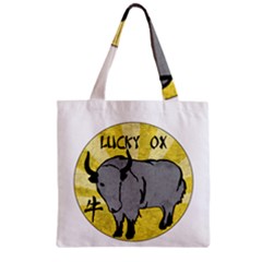 Chinese New Year ¨c Year Of The Ox Zipper Grocery Tote Bag by Valentinaart