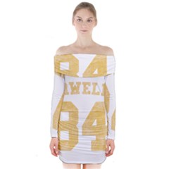 Orwell 84 Long Sleeve Off Shoulder Dress by Valentinaart
