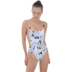 Tree Poppies  Tie Strap One Piece Swimsuit by Sobalvarro