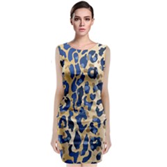 Leopard Skin  Classic Sleeveless Midi Dress by Sobalvarro