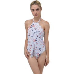 Flowers And Hearts Go With The Flow One Piece Swimsuit by Sobalvarro