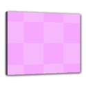 Pink Gingham Check Squares Canvas 20  x 16  (Stretched) View1