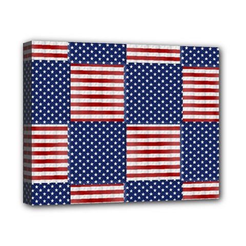 Red White Blue Stars And Stripes Canvas 10  X 8  (stretched) by yoursparklingshop