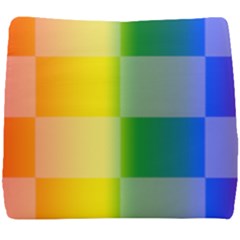 Lgbt Rainbow Buffalo Check Lgbtq Pride Squares Pattern Seat Cushion by yoursparklingshop