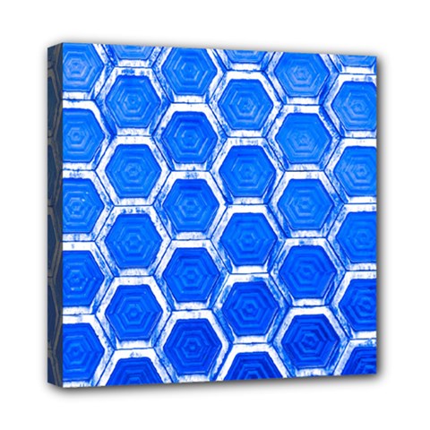 Hexagon Windows Mini Canvas 8  X 8  (stretched) by essentialimage