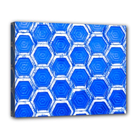 Hexagon Windows Canvas 14  X 11  (stretched) by essentialimage