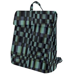 Dark Geometric Pattern Design Flap Top Backpack by dflcprintsclothing