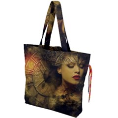 Surreal Steampunk Queen From Fonebook Drawstring Tote Bag by 2853937