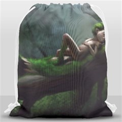 Wooden Child Resting On A Tree From Fonebook Drawstring Bag (large) by 2853937