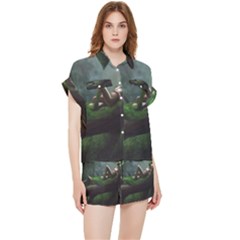 Wooden Child Resting On A Tree From Fonebook Chiffon Lounge Set by 2853937