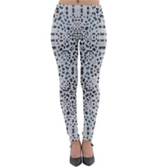 Dots Motif Geometric Print Design Lightweight Velour Leggings by dflcprintsclothing
