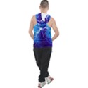 Blue thunder Lightning at night, graphic art Men s Sleeveless Hoodie View2