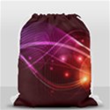 Colorful arcs in neon light, graphic art Drawstring Bag (Small) View2