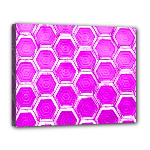 Hexagon Windows Canvas 14  X 11  (stretched) by essentialimage