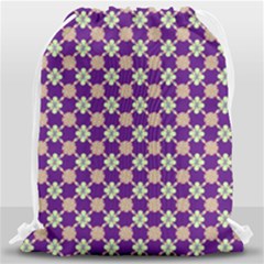 Flower Blocks Drawstring Bag (large) by Sparkle