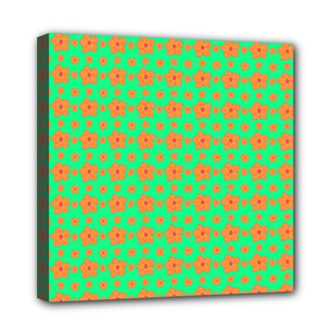 Small Big Floral Mini Canvas 8  X 8  (stretched) by Sparkle