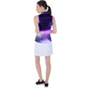 Illustration Scene Blue Women s Sleeveless Polo Tee View2