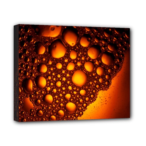 Bubbles Abstract Art Gold Golden Canvas 10  X 8  (stretched) by Dutashop