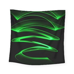 Green Light Painting Zig-zag Square Tapestry (small) by Dutashop