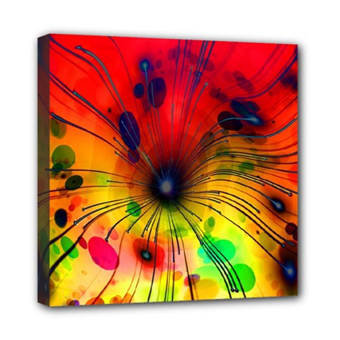 Illustrations Structure Lines Mini Canvas 8  X 8  (stretched) by Dutashop