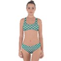 Pattern Texture Geometric Pattern Green Criss Cross Bikini Set View1