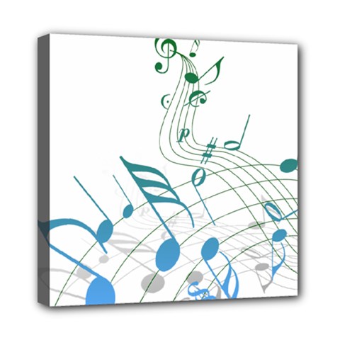 Music Notes Mini Canvas 8  X 8  (stretched) by Dutashop