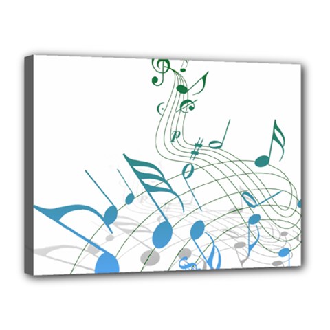 Music Notes Canvas 16  X 12  (stretched) by Dutashop