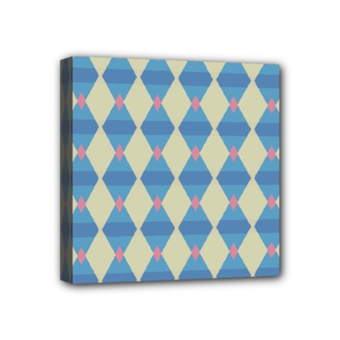 Pattern Texture Chevron Mini Canvas 4  X 4  (stretched) by Dutashop