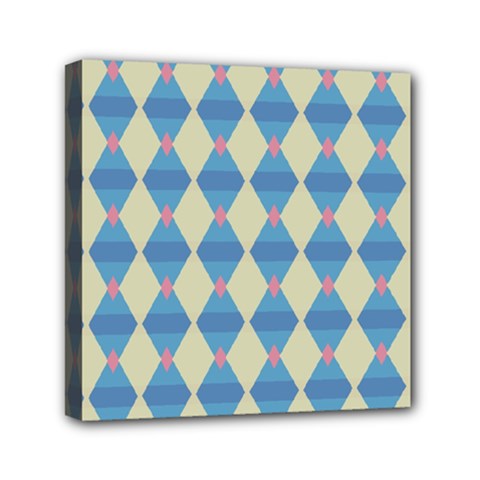 Pattern Texture Chevron Mini Canvas 6  X 6  (stretched) by Dutashop
