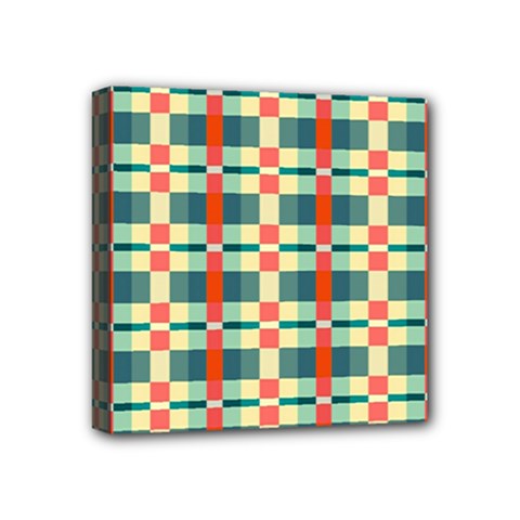 Texture Plaid Mini Canvas 4  X 4  (stretched) by Dutashop
