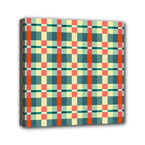 Texture Plaid Mini Canvas 6  X 6  (stretched) by Dutashop