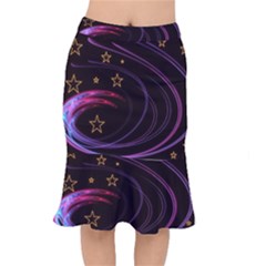 Background Abstract Star Short Mermaid Skirt by Dutashop