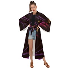 Background Abstract Star Maxi Kimono by Dutashop