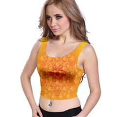 Fractal Yellow Orange Crop Top by Dutashop