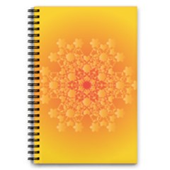 Fractal Yellow Orange 5 5  X 8 5  Notebook by Dutashop
