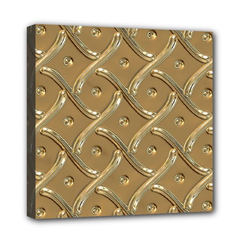 Gold Background Modern Mini Canvas 8  X 8  (stretched) by Dutashop