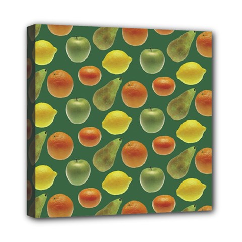 Background Fruits Several Mini Canvas 8  X 8  (stretched) by Dutashop