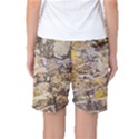 Rocky Texture Grunge Print Design Women s Basketball Shorts View2