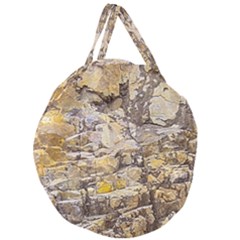 Rocky Texture Grunge Print Design Giant Round Zipper Tote by dflcprintsclothing