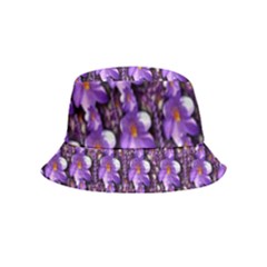Flowers Into A Decorative Field Of Bloom Popart Inside Out Bucket Hat (kids) by pepitasart