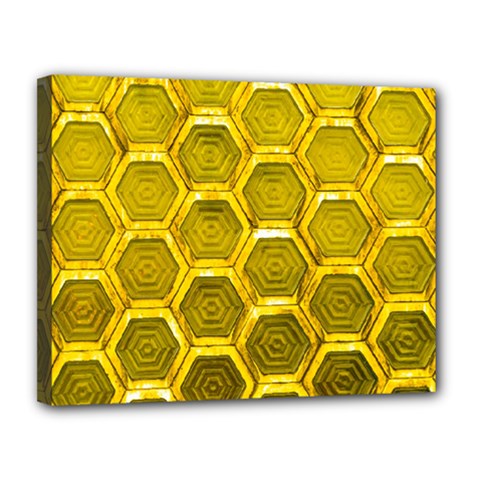 Hexagon Windows Canvas 14  X 11  (stretched) by essentialimage365