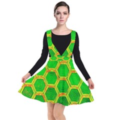 Hexagon Window Plunge Pinafore Dress by essentialimage365