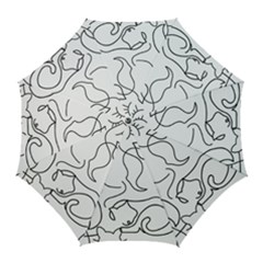 Cats Line Art  Golf Umbrellas by Sobalvarro